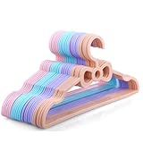 WEWEL Premium Clothes Hangers for Hanging Cloths, Elevate Your Wardrobe Organization in Multicolors with Cloth Hanger (Multicolor,Pack of 20) Plastic