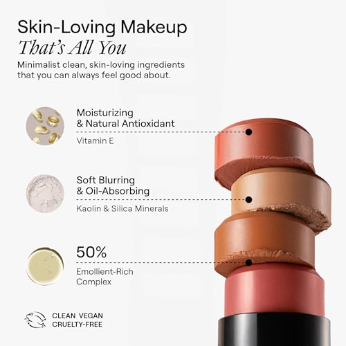 Image of Nudestix Nudies Bronze All Over Matte Bronzing Stick - 3-in-1 Cream Bronzer for Cheeks, Eyes & Lips with Built-In Brush | Natural Contour & Sun-Kissed Glow