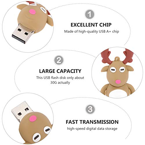 UKCOCO Figura Do Boneco de Neve de Rena Do Boneco de Neve de Natal 32Gb Pendrive de Silicone Stick d