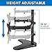 Mount-It! Dual Monitor Stand for Desk - Double Monitor Mount for 2 Screens up to 32 Inch and 17 Lbs - Free-Standing Base Swivel, Tilt, Rotates 360 Adjustable Arms - VESA Compatible High Grade Steel