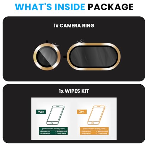 Image of FIRST MART Gold Camera Ring Guard Protector for Nothing Phone 4A Pro | Tempered Glass with Metal Alloy Rings, HD Clear, Scratch Resistant, Case-Friendly | Pack of 1