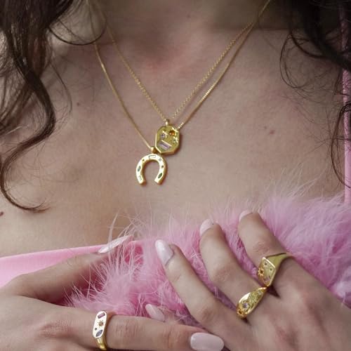 Horseshoe Necklace Charm Necklace Lucky Horseshoe Necklaces Exquisite 18K Gold-plated Jewelry Coolest Romantic Gifts for Women4