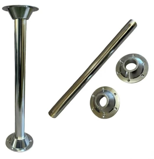 XENPER Kit Pata de Mesa Camper y Caravana, Tubo 70cm, Base Cónica o Encastrable, para Furgonetas (Base CONICA)