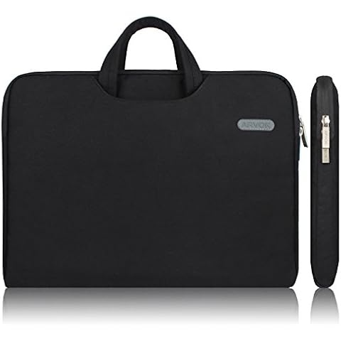 ARVOK 15-16 Inch Laptop Sleeve Water-resistant Canvas Fabric Bag Case with Handle Zipper Pocket/Notebook Computer Case/Ultrabook Tablet Briefcase Carrying Bag for Acer/Asus/Dell/Lenovo/Samsung/Sony Cover