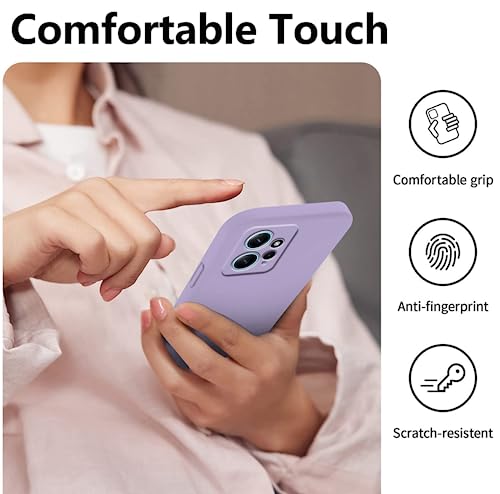 Funda Redmi Note 12 4G silicona líquida a prueba de golpes morada delgada 6