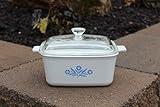 Vintage Corning Ware 1 1/2 Quart Cornflower Blue Rectangle Baking Dish Casserole w/ Lid - Made In USA P-4-B