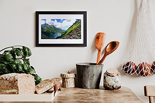 Affiche avec cadre de montagnes 30x20 cm pour décorer une chambre