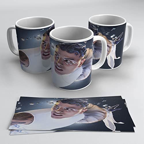 newseny Taza Rauw Alejandro Saturno Reloaded - Regalo para Fans del cantante Rauw Alejandro (Rauw Alejandro - Saturno Blanco)