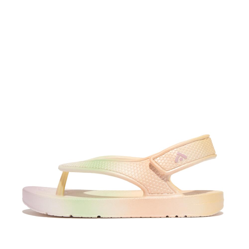 Fitflop Unisex Kid's Iqushion Toddler Ombre-Pearl Flip-Flops, Urban White Mix, 28 EU