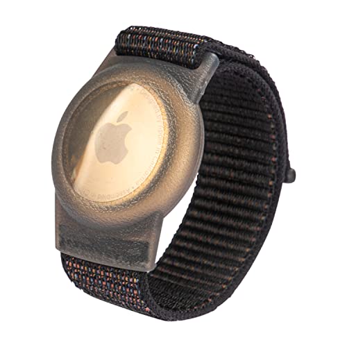 WATACHE para niños antipérdida, antiarañazos para posicionar la Pulsera de Seguimiento Airtag (Negro)