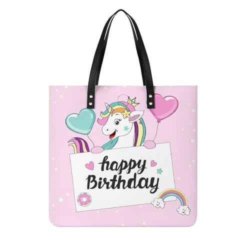 Sac à main shopper licorne rose et blanche le cadeau idéal pour voyageuses