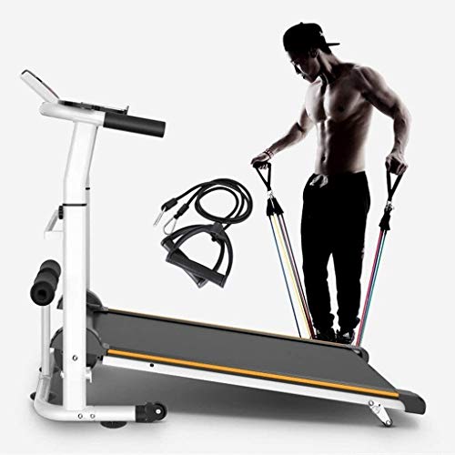 Image of Tredmills for Running Proform Treadmill Treadmills Non-Electric Home Mini Mechanical Small Walking Machine Silent Folding Lengthened Simple Mechanical (Black 100 * 50 * 90cm)