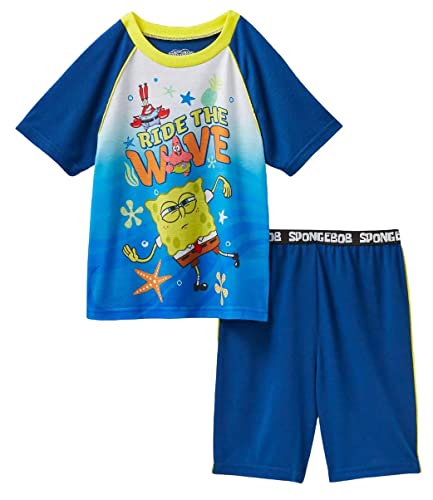 Nickelodeon SpongeBob Boys' Pajama, 2 Piece Top and Shorts Sleepwear Set