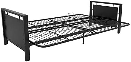 DHP Henley Metal Arm Futon Frame, Industrial Loft Design, Converts to Sleeper, Black Sturdy Metal