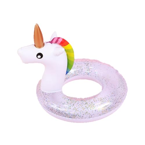 Summer Inflatable Swimming Ring Pool Float, Inflatable Pool Float-Cute Glitters Swim Tube Rings Beach Party Water Entertainment Toys for Children (55cm)