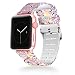 WISHTA Compatible with Apple Watch Band 38mm 40mm 42mm 44mm, Women iWatch Bands Soft Silicone Floral Pattern Replacement Wristband Compatible with Apple Watch Series 4 3 2 1 Band