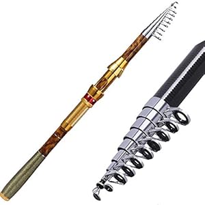 hengel 4 stuks roterende casting hengel elektrische beginstaaf for bas visserij koolstofvezel telescopische hengel carp-3.6m Hengel (Size : 2.4m)