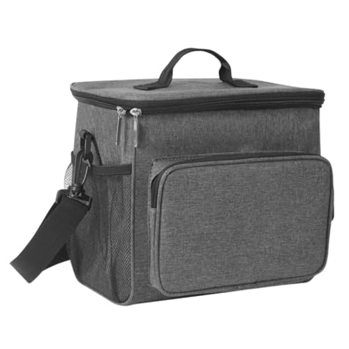 I'm so happy クーラーバッグ 小型 折り畳み ソフト クーラーボックス 保冷 おしゃれ 大容量 肩掛け 10L (カチオングレー)