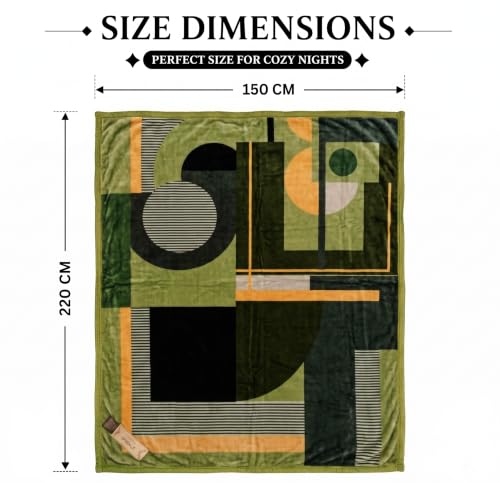 Image of VAS COLLECTIONS 280 GSM Micromink Blanket, 2.5 Kg Premium Soft Warm Cozy Blanket, Plush Floral Printed Blanket for Single Bed, Ultra Soft Comfortable Bedding,60 x 88 Inches(152 x 220 cm) (Jade Green)