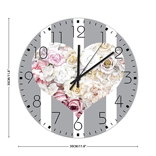 Horloge rustique silencieuse en bois pour bureau sans bruit - 3