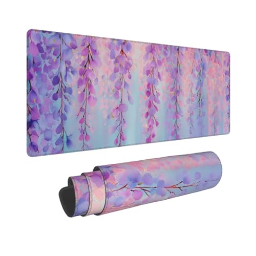 Tapis de souris violet antidérapant anti-glisse XXL