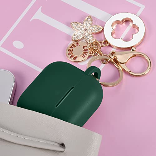 Image of VISOOM Case for Airpods 3 Pink Airpods 3rd Cases 2021 Silicone for iPod 3 Earbuds Case Cover Women Wireless Charging Case with Accessories Girl Bling Keychain for Apple Ear Buds 3rd Generation