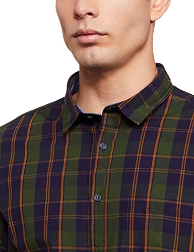Image of Amazon Brand - Symbol Men's Cotton Checkered Regular Fit Casual Shirt