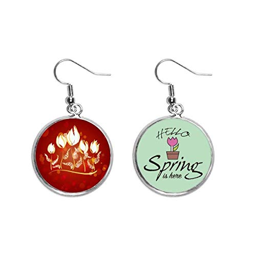 Pendientes de tulipán ligeros y cómodos joyas de primavera antipesadez