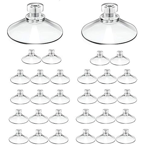 30Pcs Suction Cups,41mm Transparent PVC Suction Cups with Screw Nut for Home Deco Cover