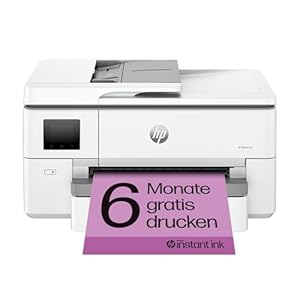 HP OfficeJet Pro 9720e A3-Multifunktionsdrucker, Drucken bis A3, 6 Monate gratis drucken Instant Ink inklusive, Drucker, Scanner, Kopierer, Fax, WLAN, LAN, Duplex, Airprint, Grau-Weiß