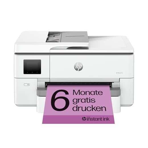 HP OfficeJet Pro 9720e A3-Multifunktionsdrucker, Drucken bis A3, 6 Monate gratis drucken Instant Ink inklusive, Drucker, Scanner, Kopierer, Fax, WLAN, LAN, Duplex, Airprint, Grau-Weiß