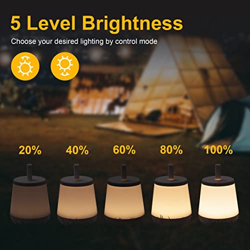 Image of Touch Lamp, Portable LED Night Light with Quick USB Charging Port, 5 Level Dimmable Warm White Light & 16 Color Changing RGB for Bedroom Living Room Outdoor Camping