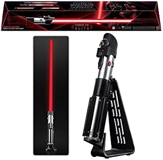 Hasbro Star Wars Gwiezdne Wojny Czarna seria Darth Vader Force FX Elite miecz świetlny kolekcjonerski z zaawansowanymi efektami LED i dźwiękowymi, wielokolorowy (F3905)