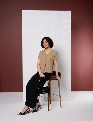 Image of Symbol Premium Women's Relaxed Fit Crop Top | Desk-to-Dinner (Available in Plus Sizes) Polyester