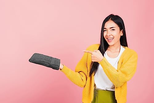 Zuperia Premium Bath Mitts - 100% Cotton (6X9 Inches, 12 Pack, Multicolor) European Style Washcloths With Loop thumb #5