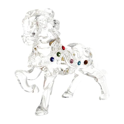 T Tooyful 走る馬の置物 収集用置物 写真小道具 部屋のアクセサリー 漫画動物の像 玄関棚用テーブル装飾