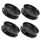 EPIGEIST 4Stücke Kerzenhalter Runde Kerzentabletts für Stumpenkerzen Eleganter Tischkerzenständer für Hochzeiten Partys und Festliche Anlässe Schwarzes Design für Stilvolle