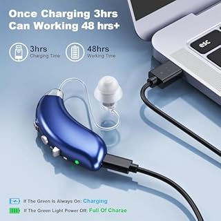 BTE Hearing Aids,Rechargeable Reduction Hearing Aid,With storage box,for Seniors