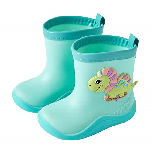 sfdgfhyf Water Proof Rain Shoe for Kid Cute Dinosaurs Cartoon Character Rain Shoes Children's Boys and Girls Water Rain Shoes (D, 7.5 Toddler)