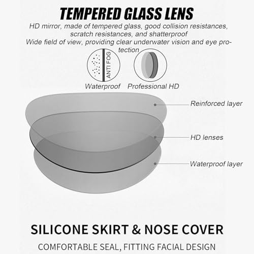 Lunettes de plongée pour ados et hommes évitant les fuites