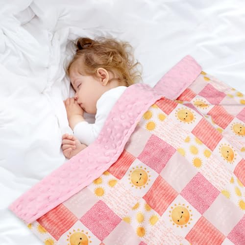 Image of Baby Blanket for Boys Girls, Super Soft Double Layer Mink Blankets with Dotted Backing, Lattice Sun Toddler Newborn Nursery Bed Blanket, Multicolor Printed Blanket, 30 X 40 Inches
