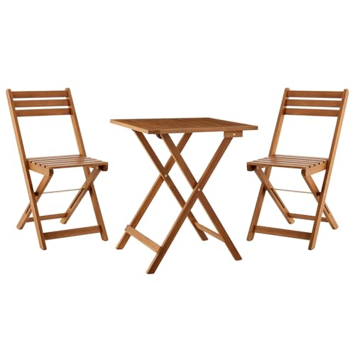 ✅ Set da tre mobili: set composto da tavolo e due sedie per balcone o terrazza; set salvaspazio per due persone; per rilassarsi insieme all'aperto