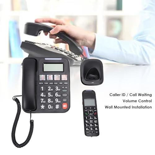 Sistema telefónico con cable y portátil, pantalla 3 pulg miniatura 3