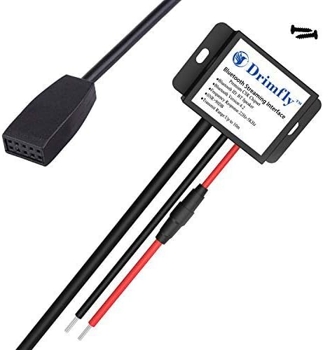 Drimfly Auxiliary Input Kit Wireless Bluetooth Music Streaming Adapter，CSR aptX Low Latency Chipset,Compatible with BMW E46 2003-2006 325i 325ci 325xi 330i 330ci 330xi M3 Business CD -（10-pin Socket）
