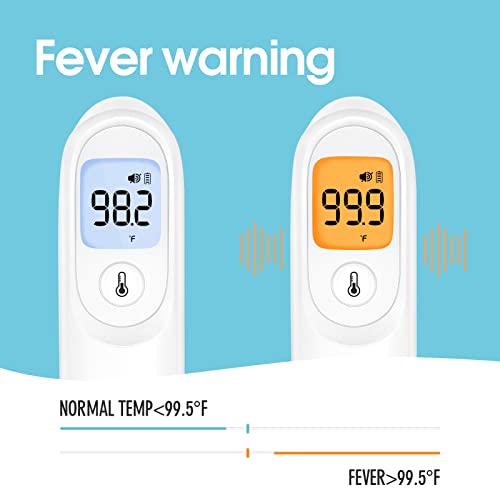 Yuwell Infrared Thermometer For Adults And Kids, Forehead Non Contact Baby Thermometer With Instant Accurate Reading, Fever Alarm And Gentle Vibration Alert With Storage Case #TOP2
