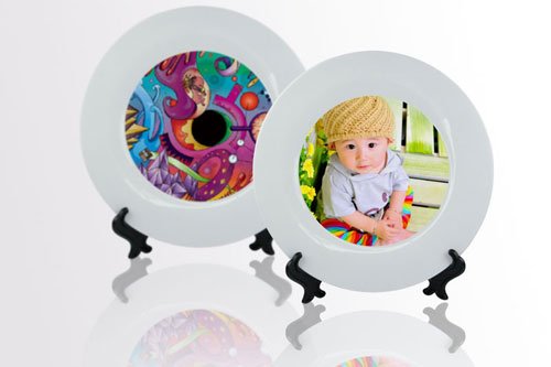 6 Pieces Sublimation Round Ceramic White Blank Plates 8" (20 Cm) Heat Press Thermal Transfer Dye Coated #TOP2