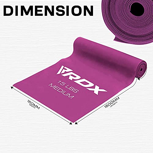 RDX Resistance Bands TPE 3 Level Set 1.5M Long, REACH RoHS CPSIA Certified, Flat Skin Friendly Thick Stretch Elastic Loop, Yoga Home Gym Fitness Workout Exercise, Ballet Pilates Legs Training Slimming - Image 3