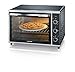 Produktbild SEVERIN Back- und Toastofen mit Umluftfunktion, Mini Backofen mit Grillrost, Backblech, Drehspieß und Pizzastein, vielseitiger Heißluftofen mit 42 L Kapazität, 1.800 W, schwarz, TO 2058