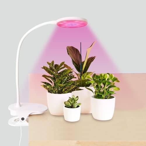 RiverLux Indoor Plant Lights for Growth, Succulent Light, 360 Degree Adjustable Gooseneck, Lights for Plants Indoor, Desk Grow Light, Clip Plant Growing Lamp with Blue Red LEDs