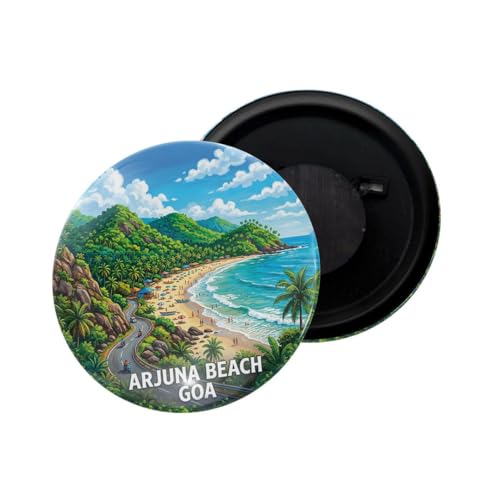Image of dhcrafts Fridge Magnet Multicolor Goa Arjuna Beach Goa Glossy Finish Design Pack of 1 (58mm)